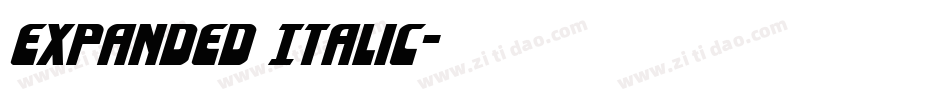 Expanded Italic字体转换